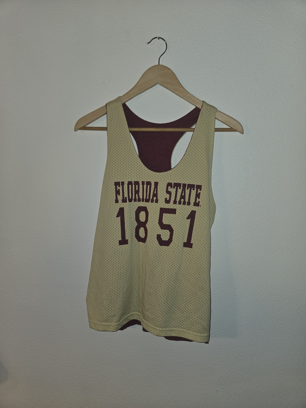 Florida State 1851 Seminoles Women's Jersey Reversible Tank Top - Cream/Burgundy